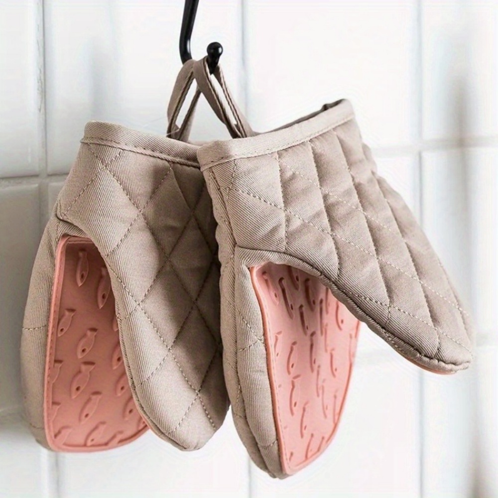 Oven Mitt Silicone - 1 stuks visvormige siliconen ovenhandschoenen, anti-verbrandingsbescherming,