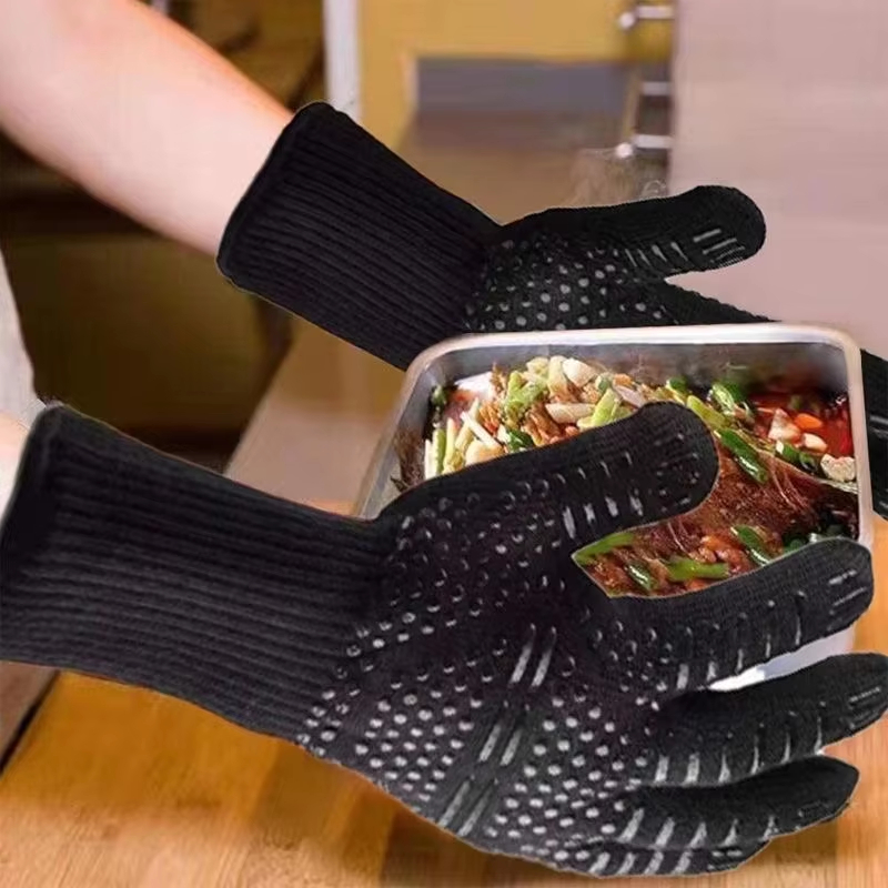 Oven Mitt Silicone - 1 paar ovenhandschoenen ovenwanten hittebestendig vuurvast