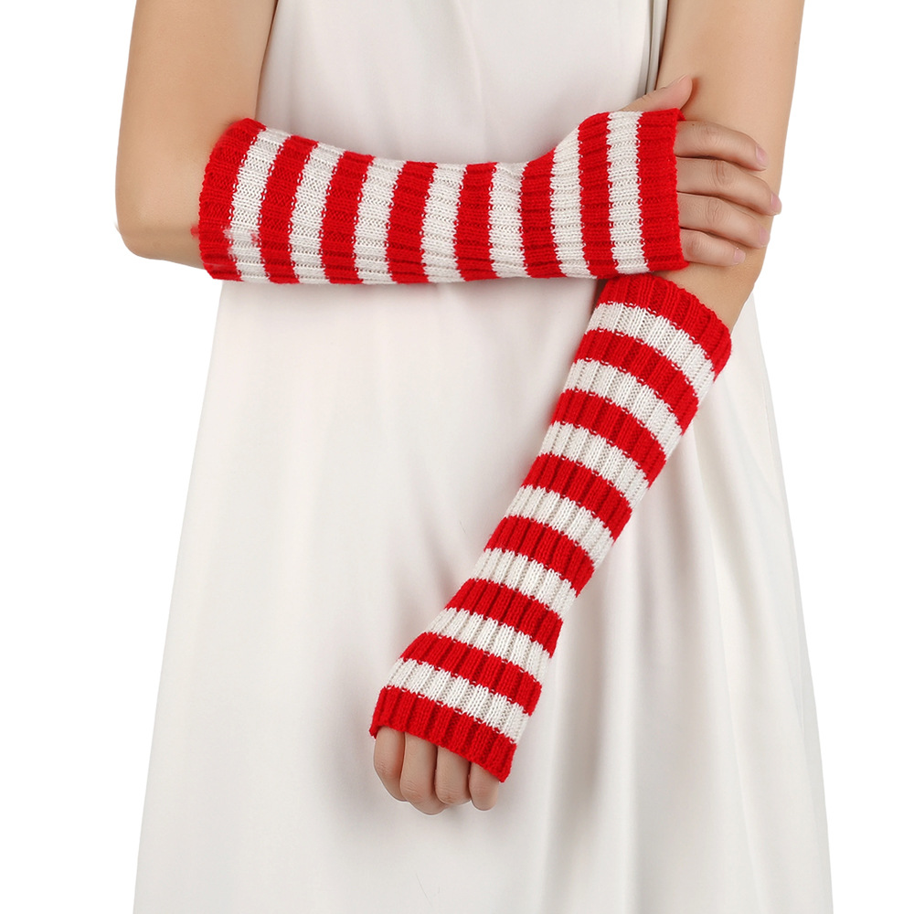 Y2K Gestreepte Vingerloze Armw - Fingerless Glove Knit recensie en prijs