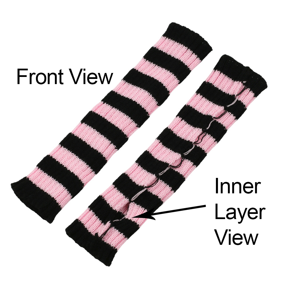 Y2K Gestreepte Vingerloze Armw - Fingerless Glove Knit recensie en prijs