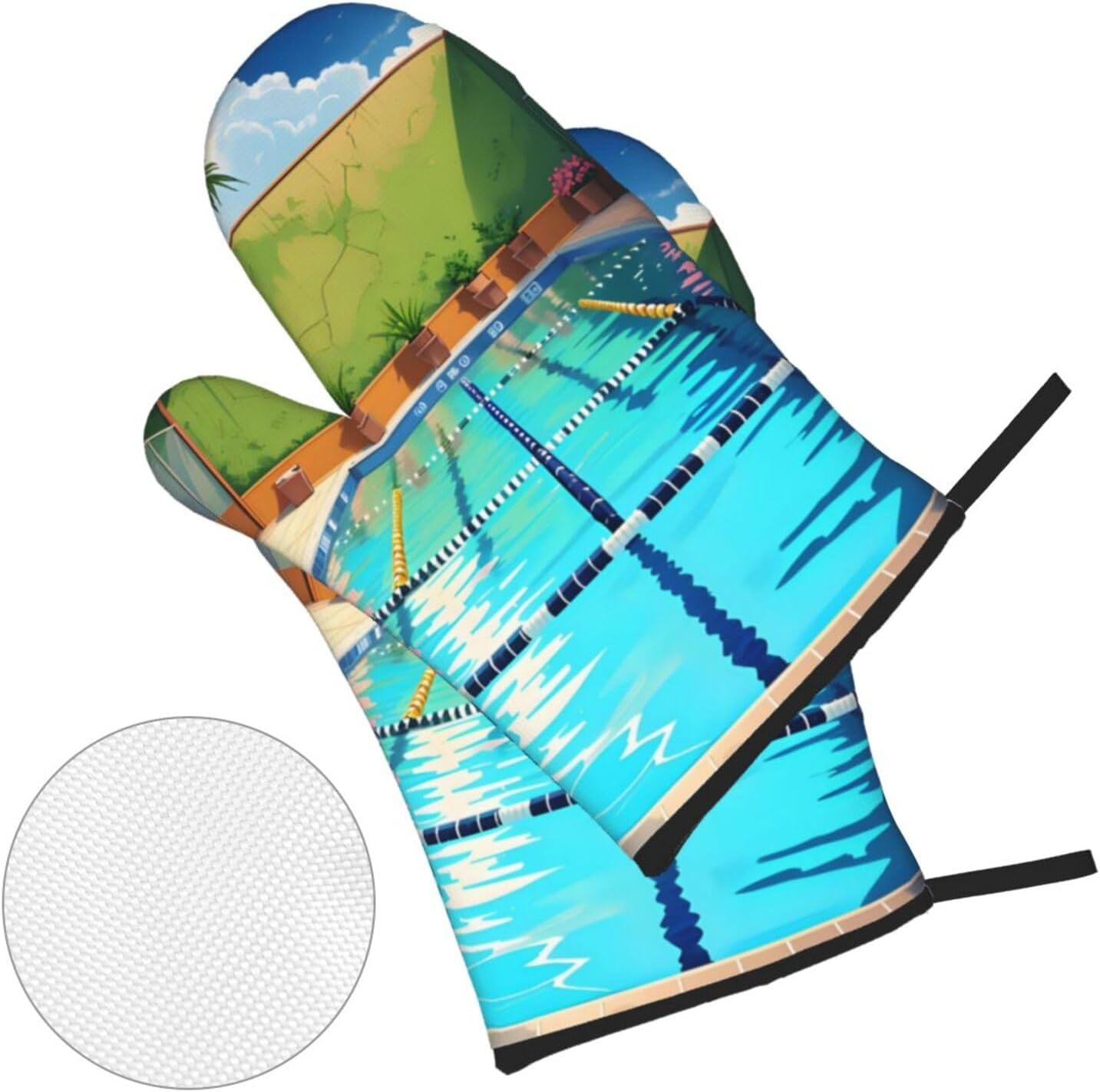 Flamingo en zwembad siliconen  - Oven Mitt Silicone recensie en prijs